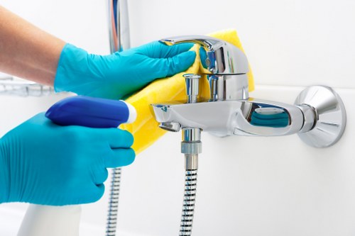 Steam cleaning upholstery for a sofa in Acton