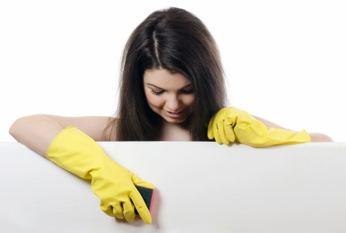 Bathroom deep cleaning as part of end of tenancy cleaning in Acton