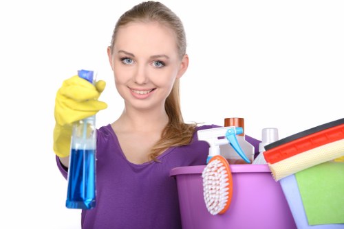 Commercial cleaners in Acton maintaining office cleanliness