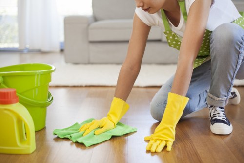 Local carpets cleaner in Acton cleaning a hallway carpet