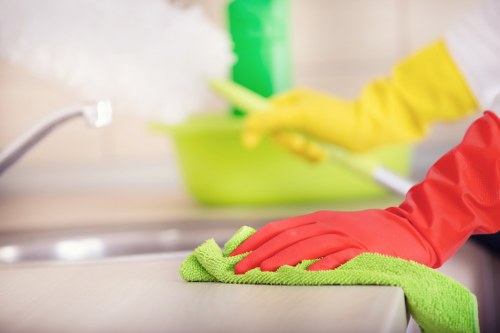 Daily office cleaning tasks in an Acton business premises